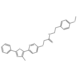 N-(4-methoxyphenethyl)-2-((6-(4-methyl-2-phenylthiazol-5-yl)pyridazin-3-yl)thio)acetamide Structure