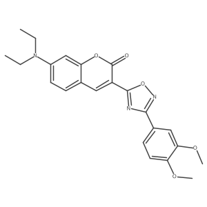 7-(diethylamino)-3-[3-(3,4-dimethoxyphenyl)-1,2,4-oxadiazol-5-yl]-2H-chromen-2-one Structure