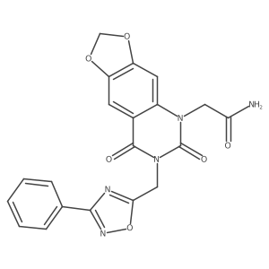 2-(6,8-dioxo-7-((3-phenyl-1,2,4-oxadiazol-5-yl)methyl)-7,8-dihydro-[1,3]dioxolo[4,5-g]quinazolin-5(6H)-yl)acetamide Structure