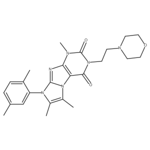 8-(2,5-dimethylphenyl)-1,6,7-trimethyl-3-(2-morpholinoethyl)-1H-imidazo[2,1-f]purine-2,4(3H,8H)-dione Structure