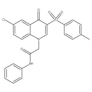2-(6-chloro-4-oxo-3-tosylquinolin-1(4H)-yl)-N-phenylacetamide Structure