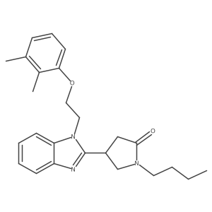 4-{1-[2-(2,3-Dimethylphenoxy)ethyl]benzimidazol-2-yl}-1-butylpyrrolidin-2-one结构式
