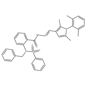 2-[(Phenylmethyl)(phenylsulfonyl)amino]benzoic acid 2-[[1-(2,6-dimethylphenyl)-2,5-dimethyl-1H-pyrrol-3-yl]methylene]hydrazide结构式