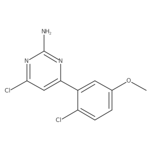 4-Chloro-6-(2-chloro-5-methoxyphenyl)pyrimidin-2-amine结构式