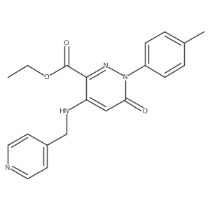 Ethyl 6-oxo-4-((pyridin-4-ylmethyl)amino)-1-(p-tolyl)-1,6-dihydropyridazine-3-carboxylate Structure