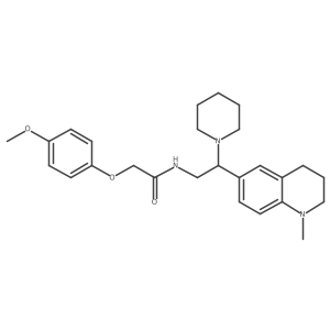 2-(4-methoxyphenoxy)-N-(2-(1-methyl-1,2,3,4-tetrahydroquinolin-6-yl)-2-(piperidin-1-yl)ethyl)acetamide Structure