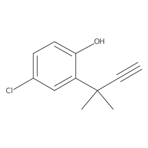 4-Chloro-2-(2-methylbut-3-yn-2-yl)phenol结构式