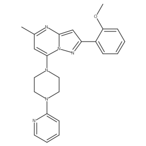 1-[2-(2-Methoxyphenyl)-5-methylpyrazolo[1,5-A]pyrimidin-7-YL]-4-(pyridin-2-YL)piperazine Structure