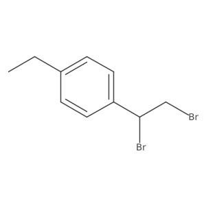 Benzene, 1-(1,2-dibromoethyl)-4-ethyl- Structure