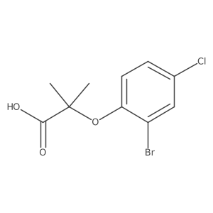 2-(2-Bromo-4-chlorophenoxy)-2-methylpropanoic acid Structure