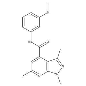 1,3,6-trimethyl-N-[3-(methylsulfanyl)phenyl]-1H-pyrazolo[3,4-b]pyridine-4-carboxamide Structure