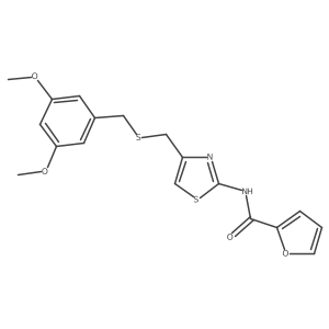 N-(4-(((3,5-dimethoxybenzyl)thio)methyl)thiazol-2-yl)furan-2-carboxamide Structure