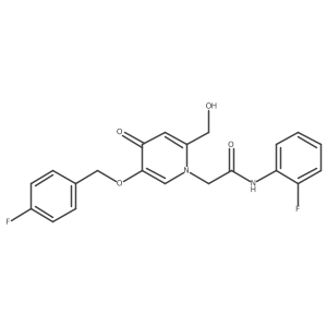 2-(5-((4-fluorobenzyl)oxy)-2-(hydroxymethyl)-4-oxopyridin-1(4H)-yl)-N-(2-fluorophenyl)acetamide Structure