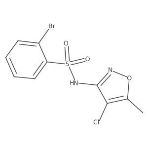 2-Bromo-N-(4-chloro-5-methyl-3-isoxazolyl)benzenesulfonamide结构式
