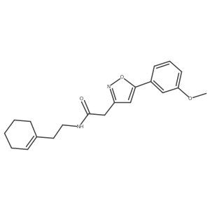 N-(2-(cyclohex-1-en-1-yl)ethyl)-2-(5-(3-methoxyphenyl)isoxazol-3-yl)acetamide结构式