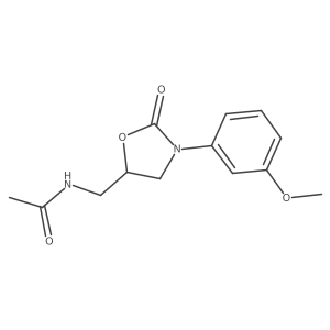 5-(Acetylaminomethyl)-3-(3-methoxyphenyl)oxazolidin-2-one结构式