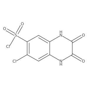 7-Chloro-1,2,3,4-tetrahydro-2,3-dioxo-6-quinoxalinesulfonyl chloride Structure