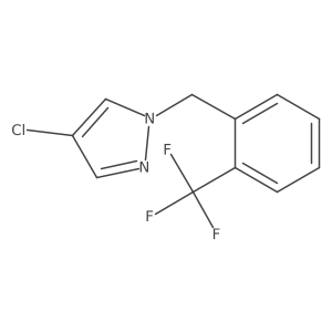 4-Chloro-1-[[2-(trifluoromethyl)phenyl]methyl]-1H-pyrazole Structure