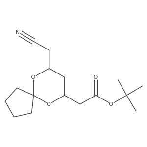 1,1-Dimethylethyl (7R,9R)-9-(cyanomethyl)-6,10-dioxaspiro[4.5]decane-7-acetate Structure