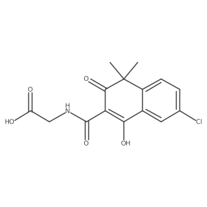 N-((6-Chloro-4-hydroxy-1,1-dimethyl-2-oxo-naphthalen-3-yl)carbonyl)glycine结构式