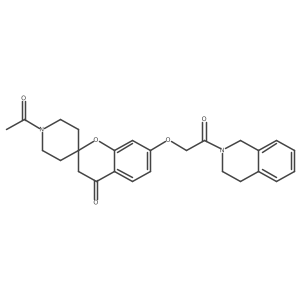 1'-acetyl-7-[2-(3,4-dihydroisoquinolin-2(1H)-yl)-2-oxoethoxy]spiro[chromene-2,4'-piperidin]-4(3H)-one Structure