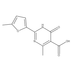 4-Methyl-2-(5-methylfuran-2-yl)-6-oxo-1,6-dihydropyrimidine-5-carboxylic acid结构式