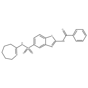 N-(5-(N-(3,4,5,6-Tetrahydro-2H-azepin-7-yl)sulfamoyl)benzo[d]thiazol-2-yl)benzamide结构式