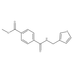 Methyl 4-((thiophen-3-ylmethyl)carbamoyl)benzoate结构式