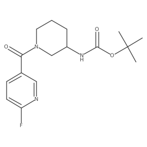 tert-Butyl (1-(6-fluoronicotinoyl)piperidin-3-yl)carbamate Structure
