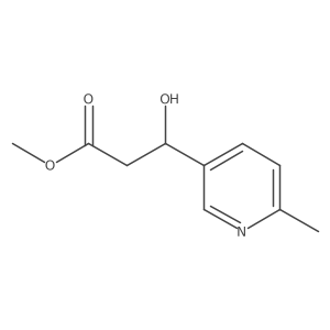 3-Hydroxy-3-(2-methyl-5-pyridyl)-propionic acid methyl ester结构式