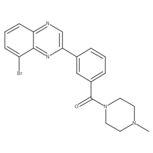 [3-(8-Bromoquinoxalin-2-yl)phenyl]-(4-methylpiperazin-1-yl)methanone Structure