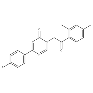 3-(2-(2,4-dimethylphenyl)-2-oxoethyl)-6-(4-fluorophenyl)pyrimidin-4(3H)-one Structure