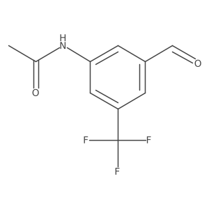 N-(3-formyl-5-(trifluoromethyl)phenyl)acetamide结构式