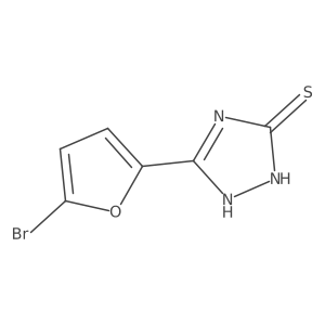 5-(5-Bromo-2-furyl)-1H-1,2,4-triazole-3-thiol结构式
