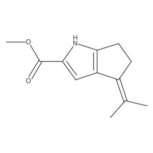 Methyl 4-(propan-2-ylidene)-1,4,5,6-tetrahydrocyclopenta[b]pyrrole-2-carboxylate结构式