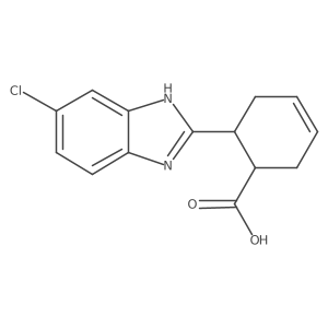 6-(5-chloro-1H-1,3-benzodiazol-2-yl)cyclohex-3-ene-1-carboxylic acid Structure