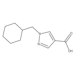 1-(cyclohexylmethyl)-1H-pyrazole-4-carboxylic acid Structure