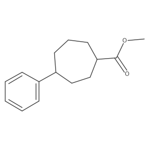 Methyl 4-phenylcycloheptane-1-carboxylate结构式
