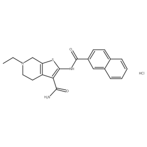 2-(2-Naphthamido)-6-ethyl-4,5,6,7-tetrahydrothieno[2,3-c]pyridine-3-carboxamide hydrochloride Structure