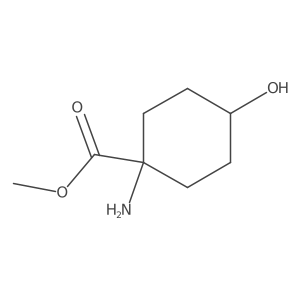 Methyl 1-amino-4-hydroxycyclohexane-1-carboxylate结构式