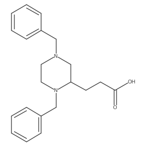 1,4-Bis(phenylmethyl)-2-piperazinepropanoic acid Structure