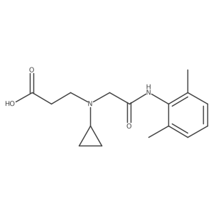 3-[Cyclopropyl({[(2,6-dimethylphenyl)carbamoyl]methyl})amino]propanoic acid Structure