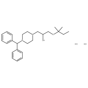 1-(4-Benzhydrylpiperazin-1-yl)-3-(tert-pentyloxy)propan-2-ol dihydrochloride Structure