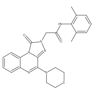 N-(2,6-dimethylphenyl)-2-[1-oxo-4-(thiomorpholin-4-yl)-1H,2H-[1,2,4]triazolo[4,3-a]quinoxalin-2-yl]acetamide结构式