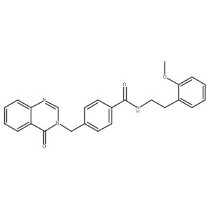 N-(2-methoxyphenethyl)-4-{[4-oxo-3(4H)-quinazolinyl]methyl}benzamide结构式