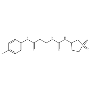N~3~-[(1,1-dioxidotetrahydrothiophen-3-yl)carbamoyl]-N-(4-fluorophenyl)-beta-alaninamide Structure
