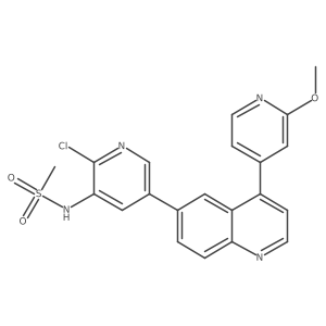 n-(2-Chloro-5-(4-(2-methoxy-4-pyridinyl)-6-quinolinyl)-3-pyridinyl)methanesulfonamide结构式