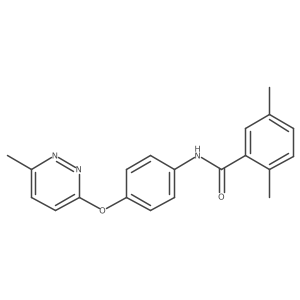 2,5-dimethyl-N-(4-((6-methylpyridazin-3-yl)oxy)phenyl)benzamide Structure