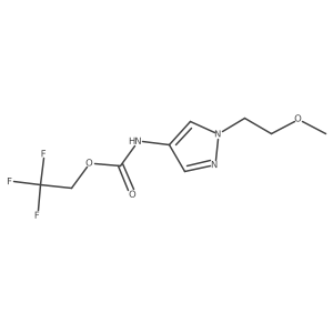 2,2,2-trifluoroethyl N-[1-(2-methoxyethyl)-1H-pyrazol-4-yl]carbamate Structure