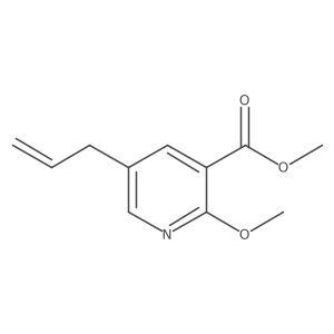 Methyl 2-methoxy-5-(2-propen-1-yl)-3-pyridinecarboxylate Structure